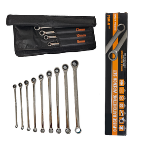 9pcs Ratchet Wrench <b>Set</b> from 8mm to 22mm 72-Tooth Ratchet High Precision Multi-Purpose Industrial Machinery Maintenance - Product Image 5