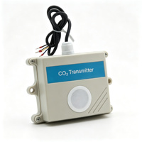Transmetteur de CO2, de température et d'humidité, entrée 12-24V DC, bus RS485 A/B, taux de baud 9600bps, adressable de 1 à 252, Modbus