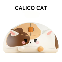 Souris sans fil mini mignonne à thème chat pour filles avec alimentation USB 2,4 GHz+ et design ergonomique