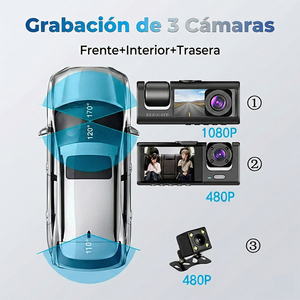 Cámara para Auto Ele-Gate 4K de 3 Canales, Frontal 4K, Interior 1080P, Trasera 1080P, WiFi, Dashcam - Product Image 4