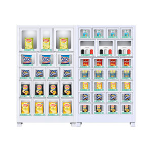 Distributeur automatique treillis armoire collation <span class=keywords><strong>boisson</strong></span> self-service commercial sans pilote distributeur automatique pur balayage code casier - Product Image 1