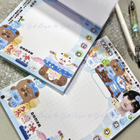 CC0518 Bloc-notes magnétique personnalisé 50 pages Kpop mignon pastel esthétique Papier pastel personnalisé pour cadeaux et promotions