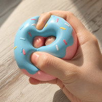 Jouet Squishy Donut à Remontée Lente, Balle Anti-Stress Donut Anneau Réaliste, Jouet Sensoriel Doux pour Enfants et Adultes, Idéal pour le Bureau