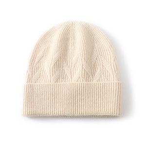 Otoño Invierno mujer 100% pura lana Jacquard tejido sombrero alto suave cúpula gorra 3D bordado moda a prueba de frío protección para los oídos - Product Image 6