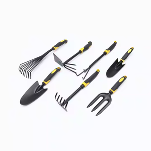 Kit d'outils de jardinage écologiques en fer pour plantes en pot, ensemble d'outils à main avec manche en plastique - Product Image 1