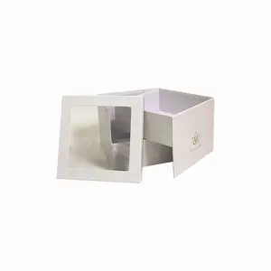 2021 новейшая квадратная двухслойная вращающаяся коробка из ПВХ, упаковка для окон и цветов с ручной подарочной коробкой для цветов для свадьбы