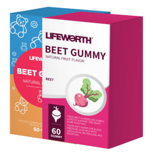 Bonbons de racine de betterave OEM prétravaillés Lifeworth avec bonbons oursons gommeux magnésium et vitamine C - Product Image 4