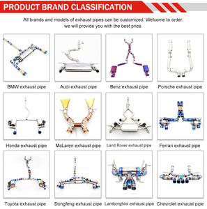 Tubos de <span class=keywords><strong>Escape</strong></span> para <span class=keywords><strong>Audi</strong></span> <span class=keywords><strong>A5</strong></span> B8 A3 2018, Acero Inoxidable de 1.5 mm, <span class=keywords><strong>2.0</strong></span> <span class=keywords><strong>Tfsi</strong></span>, Acabado Pulido Espejo, Rectos, con Cubierta, Garantía de 3 Años, ICar - Product Image 4