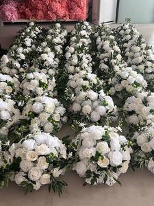 Nueva Llegada, Bola de Flores de Rosa Artificial de Seda Blanca 5D de Lujo y Alta Calidad, Grande de 60 cm, Centros de Mesa y Decoraciones para Bodas - Product Image 2