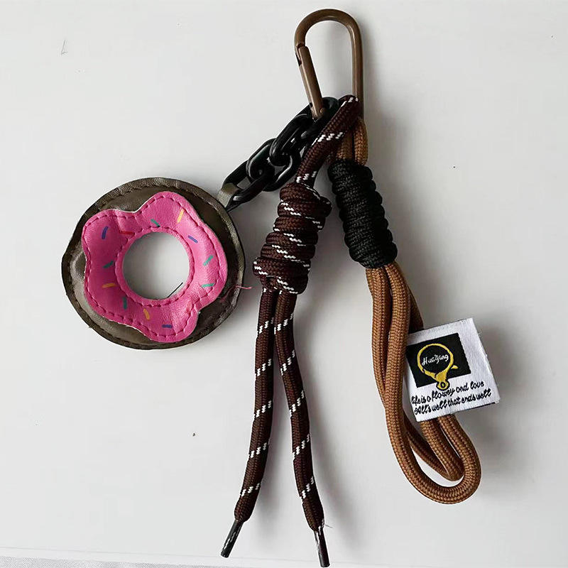 สายคล้องคู่ลายโดนัทดอกกุหลาบ