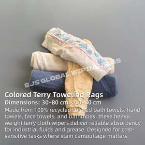 Trapos de Limpieza Industriales de Algodón 100% Reciclado, de Colores, con Gran Absorción, para Limpieza con Máquina - Product Image 2