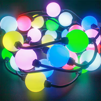 Lumière de boule 3D à pixels de 50 mm, 24 V, adressable, LED RGB WS2811, points lumineux pour hôtel et éclairage de Noël, étanche IP66