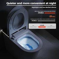 Toilette intelligente moderne avec conception sans réservoir d'une seule pièce bidet intégré siège chauffant sécheur d'eau chaude capteur de pied de chasse automatique