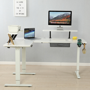 L Hình Dạng Góc Bàn Đứng Bàn Ergonomic 3 Chân Hiện Đại Đồ Nội Thất Văn Phòng Bảng Điện Chiều Cao Có Thể Điều Chỉnh Bàn Khung - Product Image 3