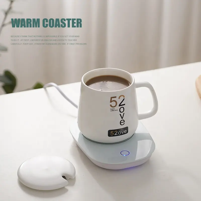 Neues Upgrade Touch Keramik Emaille USB Elektrische Kaffeetassen Wärmer mit Logo 55 Grad Wärmer Tasse