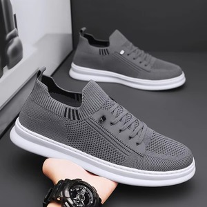 Chaussures de sport décontractées pour hommes en maille respirante, à lacets, semelle souple en PVC, idéales pour l'automne – Vente en gros fabricant - Product Image 3