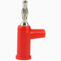 4mm Type de pistolet à sertir Cuivre Nickelé Fiche banane Connecteurs de pointe Fiche audio Connexion à vis sans soudure