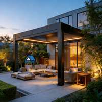 Pergola bioclimatique en aluminium imperméable pour extérieur Magic 3X3 3X4 4X4 6X4m, pergola à lames orientables en aluminium