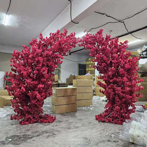 Arche de <span class=keywords><strong>fleurs</strong></span> de cerisier bordeaux pour décoration de mariage, arbre de cerisier rose pour fêtes de mariage et anniversaires - Product Image 1