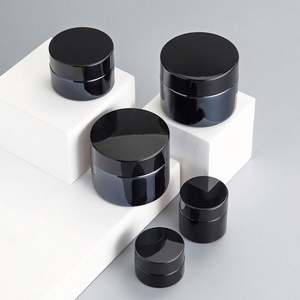 Frascos de Vidrio Ámbar Oscuro de 15ml 20ml 30ml 50g 60ml 100ml para Cosméticos Faciales, Frascos de Vidrio para Crema con Tapas Doradas y Negras para el Cuidado de la Piel - Product Image 5