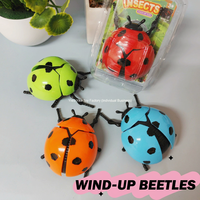 Jouet à remonter en forme de coccinelle, jouet animal de simulation amusant et créatif, petit jouet anti-stress en forme de scarabée