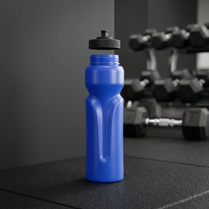 Botella de Agua de Plástico Azul de 750 ml con Tapa Negra Reutilizable para Actividades al Aire Libre - Product Image 2