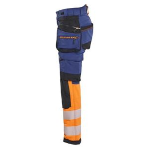 BLAKLADER - 702516488953C38 <b>Women</b>’s Hi-Vis <b>trousers</b> 4-way <b>stretch</b> Navy blue/Orange - EAN 7330509928981 HI-VIS WORKWEAR - Product Image 3