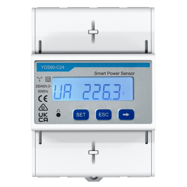 CE Certified Three-Phase DIN Rail-Mounted Digital Energy Meter with LCD Display Kilowatt-Hour Electric Power Kilowatt-Hour Meter