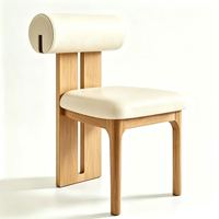 Chaise de salle à manger, chaise de restaurant en bois massif durable, chaise de bar avec dossier, chaise de café