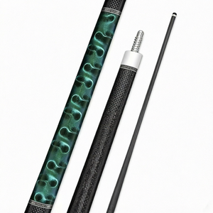 Queues de billard/snooker en fibre de carbone de haute qualité, durables et légères, avec joint en acier inoxydable – Style noir 10-13 mm, 2 pièces - Product Image 1