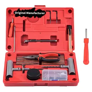 Xe máy xe đâm thủng lốp công cụ Tubeless phẳng sửa chữa lốp Kit Sửa chữa lốp Kit Sửa Chữa Tự động công cụ thiết lập Kit hộp