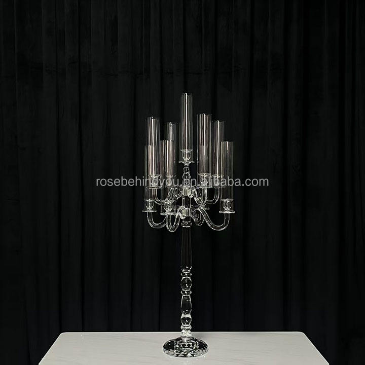 Bras d'arc de candélabre en verre