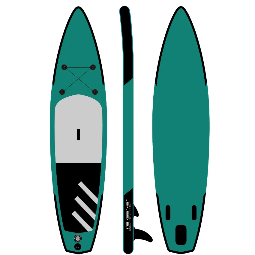 Planche de surf 10 'Drop Stitch Sup, usine de fabrication, planche de pagaie gonflable complète