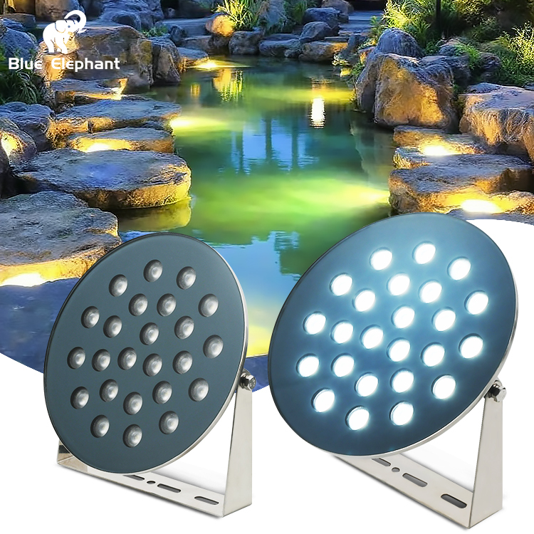 Customized 12V AC Ip68 Waterproof Stainless Steel Remote Control Multicolor RGB RGBW Underwater Led Fountain Light