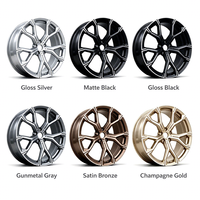 Jantes forgées BMW 5x120 Noir brillant Face usinée Gris canon Multi-rayons 18-22 pouces pour mise à niveau BMW X1 X3 X4 X5 X6 X7