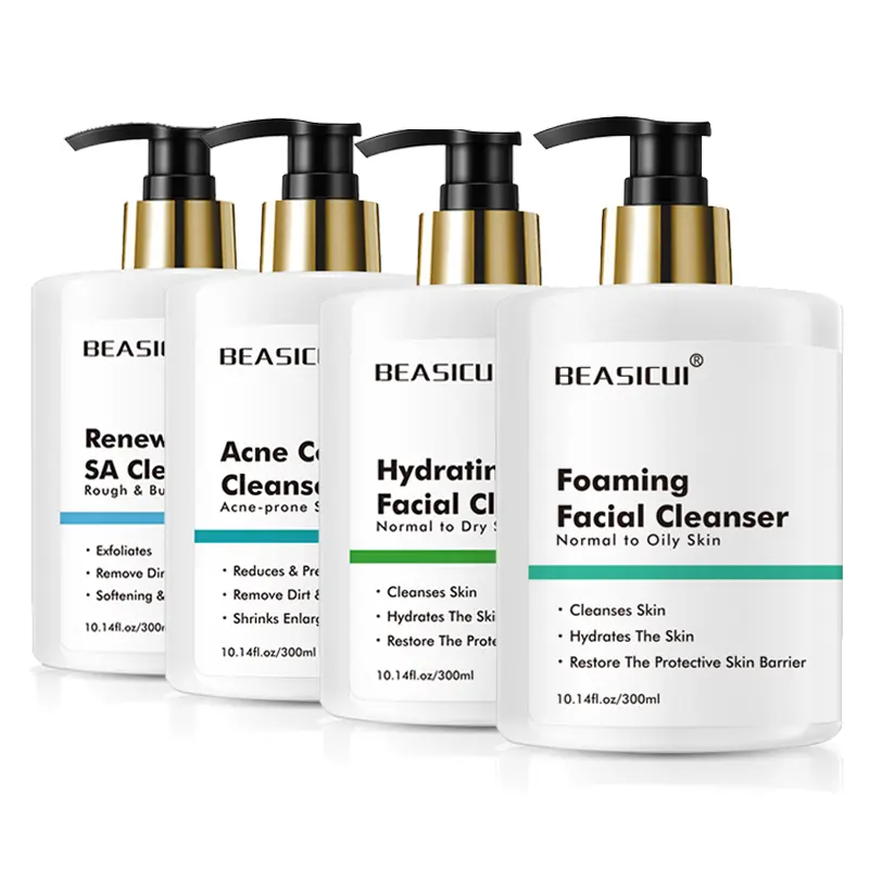 Foam Facial Cleanser Wholesale Private Label Facewash Face Skin Wash Oil Normal Facial Cleanser