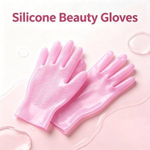 Guanti di Bellezza in Silicone Riutilizzabili, Resistenti al Calore, Antiscivolo per Depilazione e Maschera Notturna per la Cura della Pelle - Product Image 1