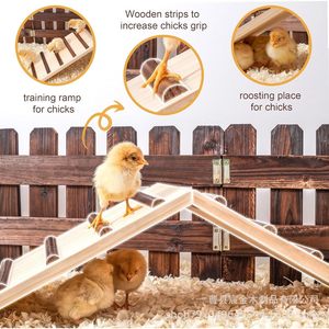 Rampe d'entraînement en bois pour poussins avec bandes antidérapantes pour accessoires de poulailler - Product Image 1