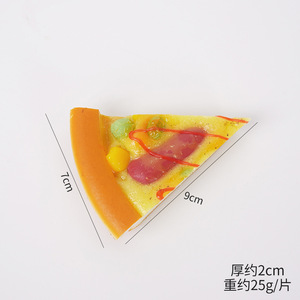 Pu mô phỏng pho mát tam giác bánh <span class=keywords><strong>pizza</strong></span> mô hình giả thực phẩm bánh <span class=keywords><strong>pizza</strong></span> hiển thị Prop - Product Image 5