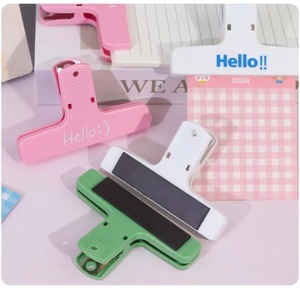 [Color aleatorio] Clip magnético de 3 uds para cocina, clip de plástico para sellar alimentos y aperitivos, suministros de oficina para documentos, facturas, papelería - Product Image 2