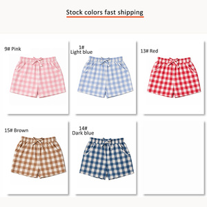 Shorts d'été pour bébé en coton biologique 100% certifié GOTS, à carreaux, <span class=keywords><strong>pantalon</strong></span> de plage pour enfants, de 6 <span class=keywords><strong>mois</strong></span> à 6 ans - Product Image 3
