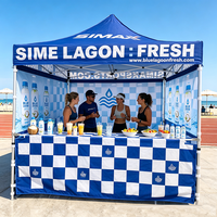 Carpa Plegable Personalizada de 10x10 pies para Eventos al Aire Libre, Color Negro, con Logotipo, en Oferta