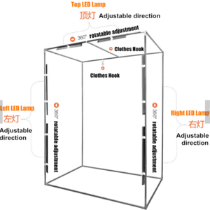 <span class=keywords><strong>Caja</strong></span> <span class=keywords><strong>de</strong></span> Luz Portátil para Fotografía, 120x80x200 cm, con Iluminación LED Profunda, Equipo <span class=keywords><strong>de</strong></span> Estudio Fotográfico, Tienda <span class=keywords><strong>de</strong></span> Luz - Product Image 4