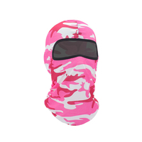 Pasamontañas táctico de punto elástico con diseño de camuflaje para la cabeza y el rostro