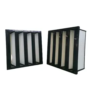 High Efficiency ABS plastic frame V-bank Shape hepa Filter