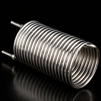 Échangeur de chaleur à serpentin immergé SS304, type tube hélicoïdal, pour le refroidissement des réservoirs de réacteurs chimiques, application industrielle