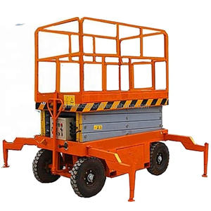 Tragbare Lade ausrüstung der Luft plattform Mobiler <span class=keywords><strong>Lifter</strong></span> <span class=keywords><strong>10m</strong></span> 12m 14m Hydraulische mobile Scheren bühne mit Auslegern - Product Image 1