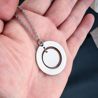 Collier pendentif en acier inoxydable inspirant avec inscription « Les tempêtes ne durent pas éternellement » - Cadeau de sensibilisation à la santé mentale de Semicolon Jewelry
