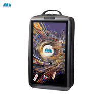 Pantalla de cartelera al aire libre Mochila LCD Monitor vertical Actualización USB Pantallas digitales Señalización y pantalla de publicidad