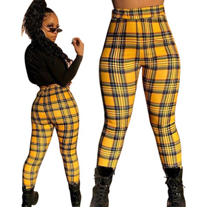Cuadros de Pantalones para Mujer en color amarillo | FASHIOLA.mx